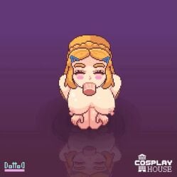 artist_name blowjob blue_eyes breasts closed_eyes cock cosplay_house eyes_closed eyes_open nintendo nipples open_eyes penis penis_in_mouth pixel_animation pixel_art pixeldottod reflection reflective_floor tagme the_legend_of_zelda the_legend_of_zelda:_breath_of_the_wild video zelda_(breath_of_the_wild)