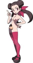 accurate_art_style brown_hair edit edited_image edited_official_artwork medium_breasts nude pink_nipples pokemon_(species) pokemon_rse pubic_hair roxanne_(pokemon) roxanne_(pokemon_oras)