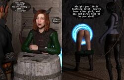 ass bare_ass bent bent_over blush blushing bondage cell_gaze cfnf clothed_female_nude_female clothes_down dark_elf daz3d daz_studio dominant_female domination dominatrix doric dungeons_and_dragons:_honor_among_thieves embarrassed fantasy female flustered horns humiliation kinky legs_apart legs_spread naked pants pants_down portal portal_sex punished punished_ass punishment red_hair red_head sophia_lillis submissive submissive_female teleport_device teleportation teleporter tiefling tiefling_girl torture torture_chamber whipped whipped_ass whipping