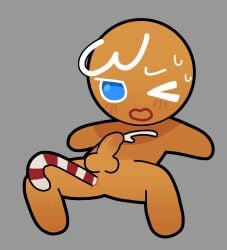 1boy 2025 anal anal_insertion animated biped blue_eyes blush blush_lines brown_body candy candy_cane candy_cane_insertion cookie_run cookie_run:_tower_of_adventures cookie_run_kingdom cookie_run_ovenbreak cum cum_drip cum_string cumming cumming_from_anal_sex cumming_while_penetrated devsisters gay gay_male genitals gingerbrave humanoid_genitalia humanoid_penis male_penetrated motelgore no_humans no_sound non-human non-human_only penis red_lips semen small_penis solo solo_male sweat sweating sweaty tagme toy white_hair