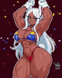 big_breasts big_butt big_thighs big_titties bikini boku_no_hero_academia breasts brown_skin bunny bunny_ears bunny_girl clothing curvaceous curvaceous_female curvaceous_figure curvy curvy_figure curvy_hips dark-skinned_female female female_focus female_only long_hair looking_at_viewer mirko miruko my_hero_academia or_draws red_eyes rumi_usagiyama strong strong_female usagiyama_rumi white_hair