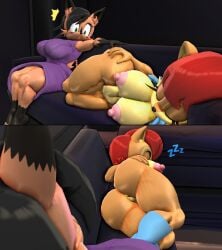 2girls anthro archie_comics female mikumikudance mmd nicole_the_lynx nude sally_acorn silverteam2017 sonic_the_hedgehog_(archie) sonic_the_hedgehog_(comics) sonic_the_hedgehog_(series)