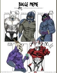 abs absurd_res armor avian balls bird bone bulge claws condom condom_in_mouth cross cross_necklace digital_drawing_(artwork) digital_media_(artwork) english_text erection flexing genitals headgear helmet hi_res jewelry looking_at_viewer male mothfuzzums mouth_hold muscular muscular_male necklace nipples object_in_mouth owl pecs purple_body sexual_barrier_device skull skull_head text