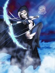1female 1girls 2020 archer armwear armwear_only artist_logo artist_name ass ass_focus ass_up black_armwear black_cloak black_finger_claws black_fingernails black_lips black_lipstick bow bow_(weapon) cloak cloak_only clothed clothed_female clothes clothing demon demon_girl digital_art digital_drawing digital_drawing_(artwork) digital_media digital_media_(artwork) digital_painting_(artwork) earrings earrings_only female female_demon female_focus female_on_top female_only finger_claws floating green_eyes green_eyes_female gritted_teeth gritting_teeth headwear headwear_only heel_boots heeled_boots heeled_shoes heels heels_focus heels_only hell holding_bow holding_bow_(weapon) holding_object holding_weapon hood hooded_cloak looking_down original original_character pale pale-skinned_female pale_body pale_skin pale_skinned_female puyasawyer sharp_teeth silver_hair silver_hair_female skimpy skimpy_clothes skimpy_outfit spiky_hair thigh_boots thigh_gap thigh_highs thighhighs thighs underboob voluptuous voluptuous_body voluptuous_female watermark white_hair white_hair_female