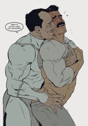 bonjourdraws daddy dilf gay invincible invincible_(tv_series) kregg_(invincible) male male_only moustache muscular muscular_male nolan_grayson omni-man viltrumite