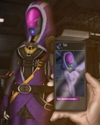 alien alien_girl big_ass big_breasts cellphone_picture clothed_female commander_shepard digital_art digital_media_(artwork) digital_painting_(artwork) female female_focus girl hand_in_pussy huge_ass huge_breasts human male_human mask masked masked_female mass_effect mass_effect_2 mass_effect_3 phone phone_screen purple_body purple_nipples purple_skin quarian seductive seductive_look seductive_pose selfie selfie_pose spaceship_interior tali'zorah_nar_rayya teasing