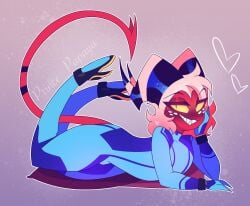 femboy helluva_boss metroid moxxie_(helluva_boss) prince_papaya tagme zero_suit_samus zero_suit_samus_(cosplay)
