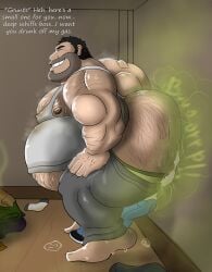ass fart fart_cloud fart_everywhere fart_fetish farting farting_in_face farting_on_another farting_on_face farts fat fat_ass fat_butt fat_male gassygohma gay human male original_character overweight overweight_male stink stink_fumes stink_lines stinky stinky_ass stinky_butt