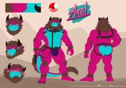 5_toes abs absurd_res ankle_tuft anthro arm_tuft ass axel_(lazydergenboi) barefoot beard blush butt_heart chest_tuft clothing collar dragon elbow_tuft erection facial_hair feet felid harness hi_res hybrid jockstrap leash leg_tuft lion male mammal mane model_sheet muscular muscular_male mythological_creature mythological_scalie mythology nelldemon nipple_piercing nipples pantherine piercing red_eyes scalie solo tail tail_tuft toes tuft underwear