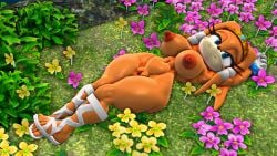 1girls anthro female mikumikudance mmd nude sega silverteam2017 solo sonic_(series) sonic_adventure sonic_the_hedgehog_(series) tikal_the_echidna