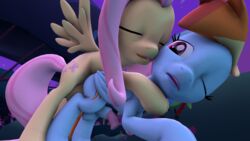 3d balls dickgirl equine feral fluttershy_(mlp) friendship_is_magic fruitymilk horse intersex mammal my_little_pony penis pony rainbow_dash_(mlp) sex source_filmmaker