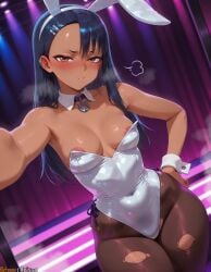 1girls 2025 :t ai_generated animal_ears anime anime_girl anime_style areola_slip arisua armpits artist_name bangs bare_shoulders big_breasts black_hair black_pantyhose blush breasts brown_eyes brown_pantyhose closed_mouth collar collarbone covered_navel cowboy_shot curvy curvy_body curvy_female dark-skinned_female dark_skin detached_collar dutch_angle ear_piercing earclip fake_animal_ears female hair_ornament hairband hairclip hand_on_hip hayase_nagatoro hi_res high_quality high_res high_resolution highleg highleg_leotard highres indoors large_breasts leotard long_hair looking_at_viewer medium_breasts nagatoro_hayase nipples outstretched_arm pantyhose patreon patreon_username playboy_bunny please_don't_bully_me,_nagatoro pout rabbit_ears reaching_towards_viewer selfie shiny skindentation small_breasts solo standing steaming_body strapless strapless_leotard sweat tan tan_skin torn_clothes torn_pantyhose uncensored watermark white_leotard wrist_cuffs