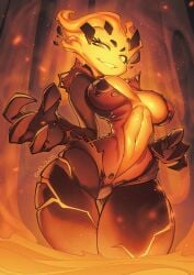 flame atronach from the elder scrolls by gofa