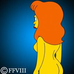 female from_behind gradient long_hair sky solo