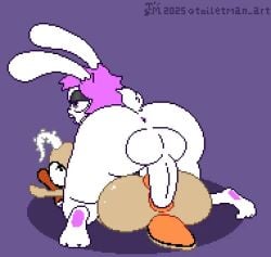 1boy 1femboy 1girls anal anal_penetration anal_sex animated anthro anthro_penetrated ass cum cum_in_ass cum_inside female femboy furry loop male mating_press no_sound pixel_art squishy_(toilet_man) tagme toilet_man video