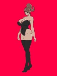asahina_aoi black breasts danganronpa danganronpa:_trigger_happy_havoc dark dark_skin shin_artista stockings_thigh_highs