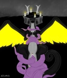 adlm13 ambiguous_gender anal anal_sex black_body bodily_fluids candle clothing cum cum_in_ass cum_in_vagina cum_inside deity digital_drawing_(artwork) digital_media_(artwork) double_penetration dragon duo ejaculation faceless_character female feral feral_penetrated forced genital_fluids ghost hat headgear headwear hi_res horn maria_draconegro_(adlm13) mythological_creature mythological_scalie mythology penetration rape scalie sex spirit submissive submissive_female tagme tentacle tentacle_in_vagina tentacle_penetration tentacle_rape tentacle_sex vaginal_penetration vaginal_penetration veil wings
