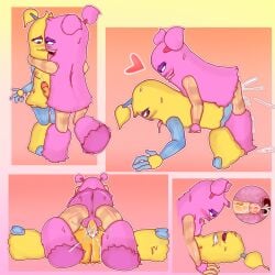 1futa 1girls big_blue_bubble cum cum_in_pussy futa_on_female futanari hoola incest msm my_singing_monsters pink_fur pomily pompom_(my_singing_monsters) yellow_fur yuri