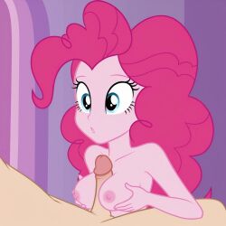 accurate_art_style aerolae ai_generated blue_eyes breasts civitai equestria_girls exposed_breasts my_little_pony nipples nude paizuri penis_between_breasts pink_hair pink_skin pinkie_pie_(eg) pinkie_pie_(mlp) pov pov_paizuri