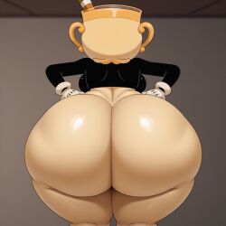 ai_generated ass ass_bigger_than_head ass_focus big_breasts breasts civitai cuphead_(game) female female_focus female_only hands_on_hips huge_ass hyper_ass ms._chalice naked naked_female nude nude_female the_cuphead_show thick_thighs wide_hips yellow_skin