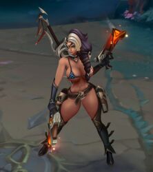 bikini dark_skin high_noon_samira high_noon_series league_of_legends mod riot_games samira_(league_of_legends)