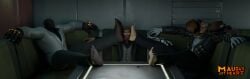akande_ogundimu bar barefoot cole_cassidy dark-skinned_male dark_environment doomfist feet_on_face feet_on_table foot_on_face foot_on_table fully_clothed grabbing_legs maugas_left_heart overwatch pleasure_face pleasured pleasured_face siebren_de_kuiper sigma_(overwatch) sitting sitting_back smug smug_face tuxedo