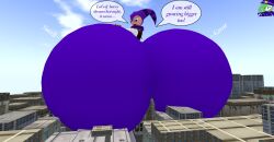 3d ambiguous_gender ass ass_expansion big_ass bubble_butt character_request city colossal_ass enormous_ass giant gigantic_ass huge_ass hyper_ass large_ass looking_back macro massive_ass nights nights_into_dreams sega tagme thick_thighs wide_hips zer0264