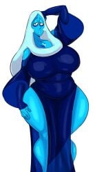 1girls big_breasts blue_diamond_(steven_universe) blue_eyes blue_hair blue_skin breasts cartoon_network diamond_authority gem_(species) guillion_(toshkarts) guillynsfw huge_ass huge_boobs huge_breasts lips solo steven_universe thick_thighs wide_hips