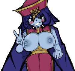 1girls bouncing_breasts breasts darkstalkers dryad hsien_ko jiangshi lei-lei lei_lei motion_lines nipples