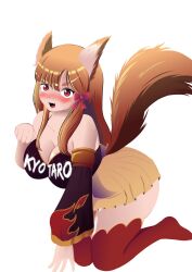 18kyotaro acting_like_an_animal female_only fox_ears fox_girl guren_(redo_of_healer) horny_female kaifuku_jutsushi_no_yarinaoshi redo_of_healer twitter