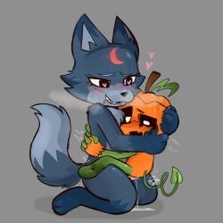 ambiguous_penetrated ambiguous_penetration anthro carrying carrying_partner codslasher cub cum cum_inside dandy's_world eclipse_(dandy's_world) feral_penetrating furry furry_futa futa_on_male futadom futanari gourdy_(dandy's_world) heart-shaped_pupils heavy_breathing hugging shaking young