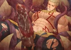 blonde_hair gilgamesh_(fate) monster punim410 xray_view