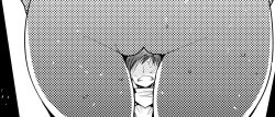 1boy 1girls blush cleft_of_venus close-up comic full-face_blush highres labia manga monochrome official_art plump_labia puffy_pussy pussy pussy_focus pussy_silhouette ren_(yoku_wakaranai_keredo_isekai_ni_tensei_shiteita_you_desu) thick_thighs thigh_gap thighs uchiuchi_keyaki yoku_wakaranai_keredo_isekai_ni_tensei_shiteita_you_desu