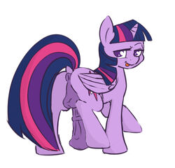 2014 alicorn animal_genitalia anus ass balls cradeelcin cutie_mark equine feral friendship_is_magic fur hair horn horse horsecock looking_at_viewer mammal my_little_pony penis plain_background pony purple_eyes purple_fur purple_hair solo tongue twilight_sparkle_(mlp) white_background wings