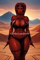 1girls ai_generated alien alien_girl ass assassin big_ass big_breasts breasts busty female_only hourglass_figure red_body red_skin sith solo solo_female star_wars tagme thick_thighs twi'lek