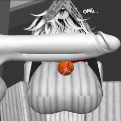 1boy1girl 3d artist_request big_breasts big_cock breasts clothed_female dummy_(roblox) penis roblox roblox_avatar robloxian source_request tagme white_hair white_sweater