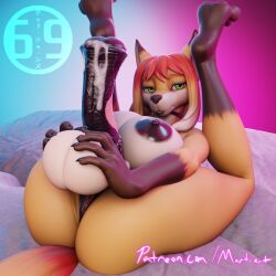 1:1 3d animal_genitalia animal_penis anthro areola balls barefoot big_balls big_breasts big_penis biped black_nipples black_penis blender_(artwork) bodily_fluids breasts canid canine clothing cum digital_media_(artwork) english_text equine_genitalia equine_penis erection feet feet_up flared_penis fox genital_fluids genitals hand_on_balls herm hi_res intersex japanese_text looking_at_viewer lying mammal marti_dumont medial_ring mismatched_animal_penis mismatched_genitalia mismatched_penis mottled mottled_genitalia mottled_penis nipples nude on_back patreon penis pussy solo ted_jones_(artist) text