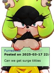 bitting blush blushing_at_viewer blushing_female boobs_out breasts breasts_out holding_shirt_with_mouth jakee rule_34_comment sega showing_boobs showing_boobs_to_viewer showing_breasts showing_tits small_boobs small_breasts small_tits small_titties sonic_(series) sonic_the_hedgehog_(series) surge_the_tenrec tits_out titties titties_out