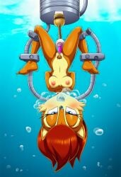1girls ai_generated archie_comics arms_behind_back arms_bound_behind_back bondage bound_arms bound_breasts bound_wrists bubbles completely_nude dildo dildo_in_pussy drowning dying female immobile immobilization immobilized legs_bound legs_open legs_spread legs_spreading nude princess sally_acorn solo sonic_(series) sonic_the_hedgehog_(archie) sonic_the_hedgehog_(comics) sonic_the_hedgehog_(series) suspended torture tortured underwater underwater_peril vibrator vibrator_in_pussy water