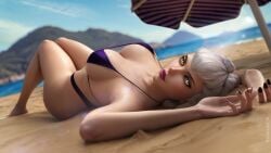 1girls 3d 3d_(artwork) alternate_version_available artist_name ass beach beach_background bikini child_bearing_hips cleavage curvaceous curvaceous_ass curvaceous_body curvaceous_female curvaceous_figure curvaceous_hips curvaceous_thighs curvy curvy_body curvy_female curvy_figure curvy_hips curvy_thighs evelynn female female_focus female_only glowing_eyes hi_res k/da_all_out_evelynn k/da_all_out_series k/da_series league_of_legends light-skinned_female light_skin long_hair looking_at_viewer makeup nail_polish nails_painted ocean ocean_background posing posing_for_the_viewer pov pov_eye_contact riot_games sand seaside seducing seduction seductive seductive_body seductive_eyes seductive_gaze seductive_look seductive_mouth seductive_pose seductive_smile solo solo_female solo_focus suggestive suggestive_look suggestive_pose suggestive_posing sunbathing swimsuit therealzoh thick thick_hips thick_legs two_piece_swimsuit waifu white_hair yellow_eyes