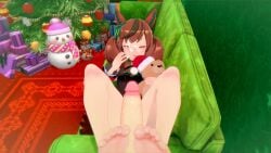 1boy 1girls 3d animated chris_flandre christmas cum cum_on_face ejaculation feet footjob horse_ears horse_girl koikatsu longer_than_10_seconds longer_than_30_seconds longer_than_one_minute nice_nature_(umamusume) penis snowman soles sound straight tagme teddy_bear toes twintails umamusume video
