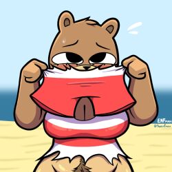 olive otter from broadside beach by theenfman