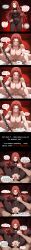 1girls ai_assisted ai_generated angry angry_face big_breasts black_bodysuit boob_window breast_grab chains cleavage_window clenched_teeth clothed clothed_sex comic cowgirl_position cum cum_in_pussy cum_inside cumshot defeated dialogue female femdom forced gebura_(lobotomy_corporation) grabbing_breasts grey_eyes heterochromia lobotomy_corporation long_hair male_penetrating missionary_position pov project_moon red_hair ripped_clothing scar_on_face scars_all_over sex smile smiling spread_legs tears text text_bubble uncensored vaginal_penetration yellow_eyes