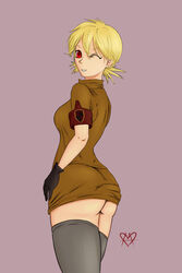 ass back_view hellsing hellsing_ultimate prettypunkae seras_victoria short_skirt winking