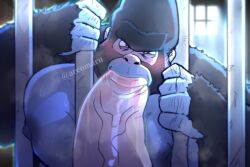 angry angry_sex anthro anthro_on_anthro anthro_penetrated anthro_penetrating anthro_penetrating_anthro ape arcomaru aroused aroused_male backlighting barazoku big_daddy_(sing) big_muscles big_pecs big_penis black_body black_eyes black_fur blush blush_lines criminal duo fellatio fist frown fur gangster genital_focus genitals gorilla grabbing_bars grey_body grey_fur haplorhine hi_res holding_onto_bars huge_cock hyper hyper_genitalia hyper_penis illumination_entertainment licking light lighting looking_at_viewer male male/male male_penetrated male_penetrating male_penetrating_male mammal manly mature_anthro mature_male muscular muscular_anthro muscular_arms muscular_male nude nude_anthro nude_male oral oral_penetration pecs penetration penile penile_penetration penis penis_focus penis_in_face penis_in_mouth penis_lick primate prison prison_bars prison_cell prison_guard prison_sex prisoner scowl sex sing_(movie) stern stern_look thick_arms tongue tough_guy vein veiny_penis window window_light