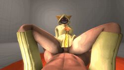 3d abs animated anthro blazblue bottomless erection feline female grin human looking_at_viewer male mammal nude penetration penis pov pussy red_eyes sex smile source_filmmaker stallorde straddle taokaka vaginal_penetration