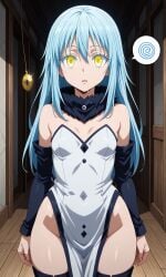 ai_generated androgynous blue_hair brainwashed brainwashing drooling hypnosis mind_control pendulum pixai rimuru_tempest saliva_drip shortstack small_breasts tagme tensei_shitara_slime_datta_ken that_time_i_got_reincarnated_as_a_slime thick_thighs utter_domination wide_hips yellow_eyes