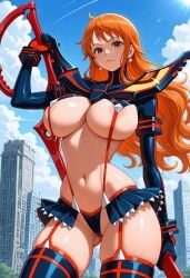 nami (one piece) from kill la kill by siegwharheit