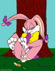 anthro babs_bunny barefoot bottomless breasts carrot_dildo female lagomorph mammal masturbation nipples paws penetration pose pussy_juice rabbit tiny_toon_adventures tiny_toons uncensored upskirt vaginal_penetration warner_brothers