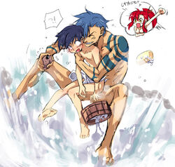 1girls 2boys boota kamina male_focus simon_(tengen_toppa_gurren_lagann) tengen_toppa_gurren_lagann yaoi yoko_littner